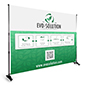 10 x 8 Step & Repeat Backdrop w/ Custom Graphics, Adjustable Frame, Carry Bag - Black Custom step and repeat backdrop with personalization