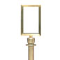 7" X 11" Polished Brass Post Top Frame For Traditional Rope Posts stanchion top frame