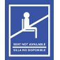 Blue English/Spanish Social Distancing Seat Sticker – Great for Helping Reduce the Spread of Viruses Blue English/Spanish social distancing seat sticker with loc-tac material