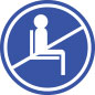 Blue Do Not Use Seating Sticker – Ideal for Helping Reduce the Spread of Illness Blue do not use seating sticker with outdoor and indoor material