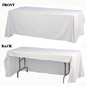 8ft Economy Table Throw: White table throw