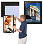 Poster Display - 22" x 28" Satin Black Classic Swinging with Black Matboard black poster displays