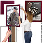 Poster Picture Frame - 22" x 28" Mahogany Wide Edge Wood Frame poster picture frame