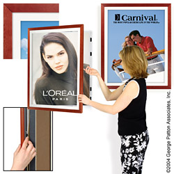 22" x 28" Hanging Picture Frame - Cherry Slim Edge Wood hanging picture frame