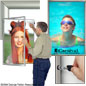 Silver Poster Display 24" x 36" Aluminum SwingFrame silver poster display