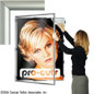 30" x 40" Poster Frame Satin Silver Wide Face Aluminum Swinging 30" x 40" poster frame