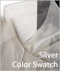 Organza Overlay In Shiny Silver Color organza overlay