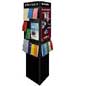 Slatwall Display Kiosk With Custom Header - Black slatwall display