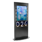Oblique View of Slatwall Tower with Poster Frame Laminated Slatwall Tower with Poster Frame
