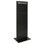 Slatwall Kiosk With Header Double Sided - Black slatwall kiosk