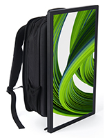 Digital backpack billboard with canvas and nylon construction