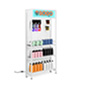 39" w Gondola Shelving Unit with 5 Adjustable Shelves and Leveling Feet- White Gondola shelving unit with fold flat design