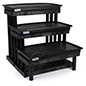 This 3 Tier Plastic Garden Center Display Rack with Watering Trays Keeps Plants and Flowers Hydrated at All times 3 tier plastic garden center display rack for indoor and outdoor use