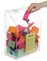 Clear Suggestion Box with 1 Pocket - Wall or Tabletop