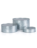 Round galvanized risers sold in a set of three