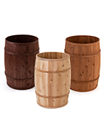These Wooden Display Barrel are Perfect for Retail Stores Wooden display barrels made of durable cedar