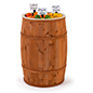This Food Grade Cedar Barrel Is Perfect for Grocery Stores Food grade cedar barrel with 19 inch diameter