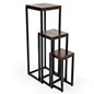 These Three Rustic Wood Nesting Tables Are Ideal For Smaller Spaces Rustic wood nesting tables with top height of 37 inches