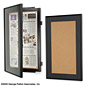 Newspaper Bulletin Boards: Satin Black with Black Matting and Lock newspaper bulletin boards