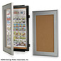 Framed Corkboard: Satin Silver with Silver Matboard and Lock framed cork boards