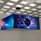 10' Overhead Hanging Light Box Square Sign for Trade Shows Trade show 10' overhead hanging light box square sign