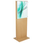 Freestanding Oak Poster Stand for Offices 24" x 66" Freestanding Oak Poster Stand