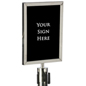 Silver 11” x 14” Stanchion Sign Holder for Control Queue Posts Silver 11” x 14” Stanchion Sign Holder