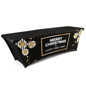 Preprinted Spandex Stretch Seasonal Table Cover Conceals Back 8' black preprinted spandex stretch seasonal table cover