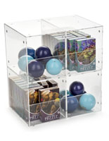 Set of 4 Plastic Display Containers with Magnets