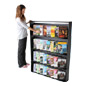 Black Magazine Rack that has (32) Open Front Pockets Black Magazine Rack