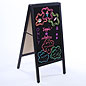 A-Frame Blackboard w/ Double-Sided Glossy Black Boards foldable blackboard