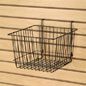 Wire Basket: for Slatwall and Gridwall, 12" x 12" Black Wire wire basket