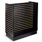 Slatwall "H" Display: Black w/ 4 Walls slatwall H display