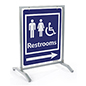22x28 Custom Metal Sidewalk Swinger Sign with Double-Sided Printing UV printed 22x28 custom metal sidewalk swinger sign
