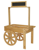 wood vendor cart