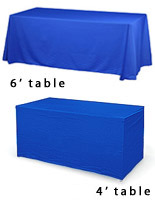 Convertible Table Cover: Royal Blue, Fits 4' & 6' Tables convertible table cover