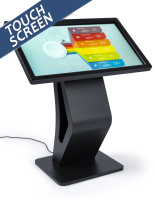 Electronic Touchscreen Floor Display Kiosk has 8GB Flash Memory for Storing Media Black electronic touchscreen floor display kiosk directory