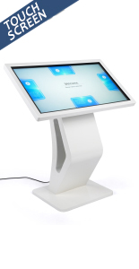 Touch Screen Directory Floor Stand has Bright LED Backlight Touch screen directory floor stand with full 1080p resolution for wayfinding