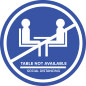 Social Distance Table Markers – Great for limiting Capacity at Restaurants Blue social distance table markers with adhesive backing