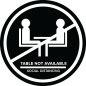 Black Social Distance Table Markers – Great for limiting Capacity at Restaurants Black social distance table markers with adhesive backing