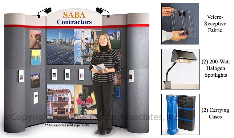10ft Portable Folding Trade Show Booth with Custom Header portable trade show display