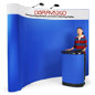 10' Popup Tradeshow Booth: Hook & Loop Fabric w/ Custom Header tradeshow booth