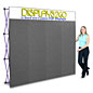 Grey Straight Frame Exhibition Pop Up Stand - 10'w with Custom Sign Top exhibition pop up stand