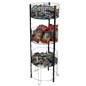 Tiered Basket Floor Stand Featuring (3) Open Round Basket Tiered Basket Floor Stand