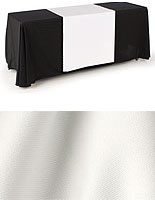 Plain Table Drape: 30" Wide White table drape