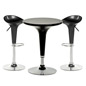Black Trade Show Table & Stool Set for Exhibit Booths Black Trade Show Table & Stool Set, 3 Piece Display