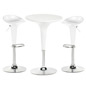 White Trade Show Table & Stool Set, Lightweight Construction White Trade Show Table & Stool Set is Height Adjustable