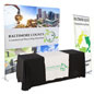 Banner and Tabletop Trade Show Package Improves Promotion at Expos with Cohesive Graphics Banner and tabletop trade show package with retractable signage