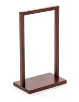 Menu Holder Wooden Tabletop Stand - Beautiful Deep Brown Finish 5 x 7 deep brown menu holder wooden tabletop stand