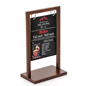 2-Hole Tabletop Menu Display - Perfect for Meal Specials Double-sided 5 x 7 2-hole tabletop menu display in brown